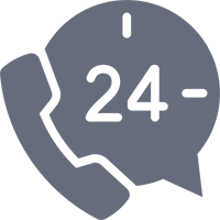 Customer support available 24/7 icon
