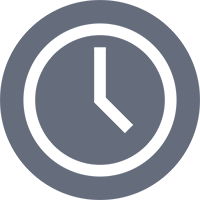 Clock icon with black background